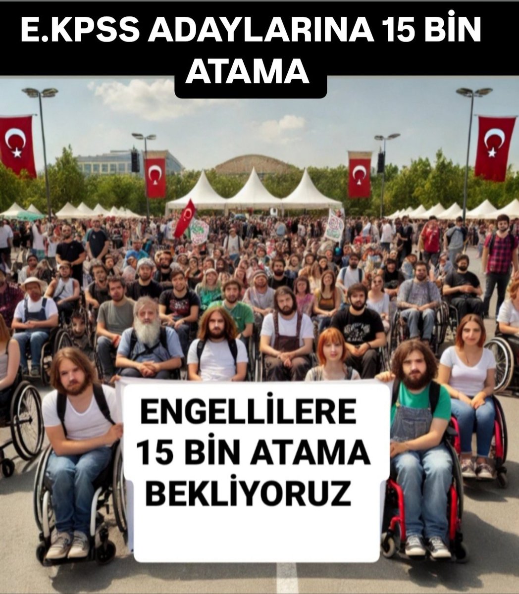 <a href="/yasadikca_com/">Engelli Haberleri</a> Kamuda engelli istihdam kotasının artık %3'ten %6' ya çıkarılması ve 12.000 engelli memur alımının yapılması ,E.kpss adaylarına yılda 3 kez düzenli atama hakkı verilmesi ve yapılması bunlar çok acil çözüm bekleyen sorunlardır