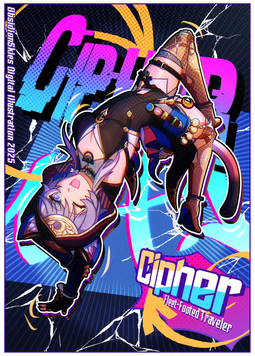 Finally got around to finishing my fanart of Cipher!
#HonkaiStarRail #崩壊スターレイル #Cipher #fanart