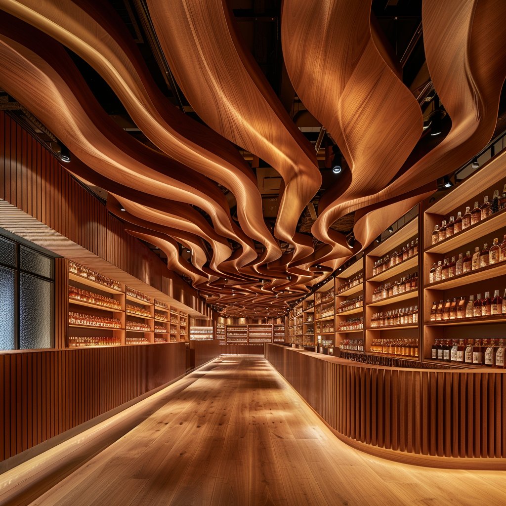 phokuinc's tweet image. A study in organic form and spatial rhythm.
Timber ribs sweep across ceiling and walls, transforming a lounge into a sculptural experience.
#InteriorArchitecture #ConceptDesign #ParametricDesign #moodboard