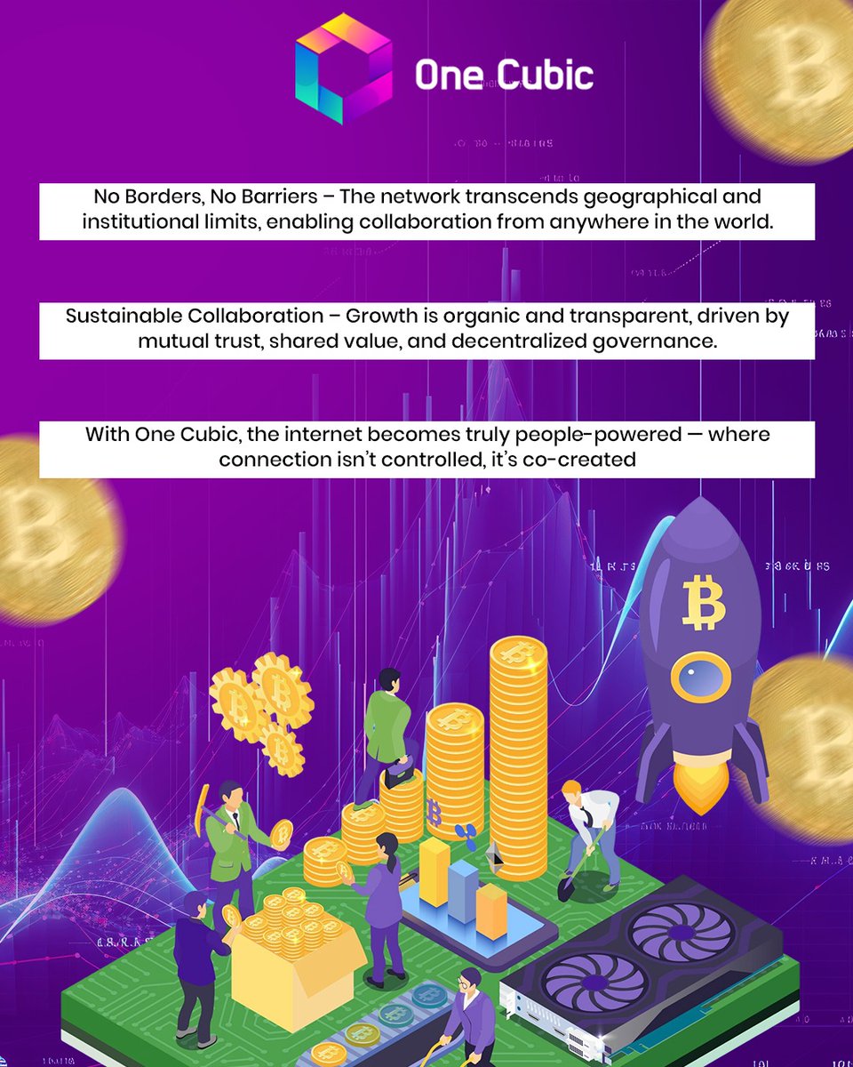 Zhenofficials's tweet photo. π The Future Is Borderless! π«
One Cubic drives growth through collaboration, transparency & shared power.
π Distributed Growth Model:
πΈ Node-to-node expansion
πΈ Borderless innovation
π‘ Shared power. Limitless growth.
#OneCubic #BorderlessFuture #Web3 https://t.co/E90fTbWozS
