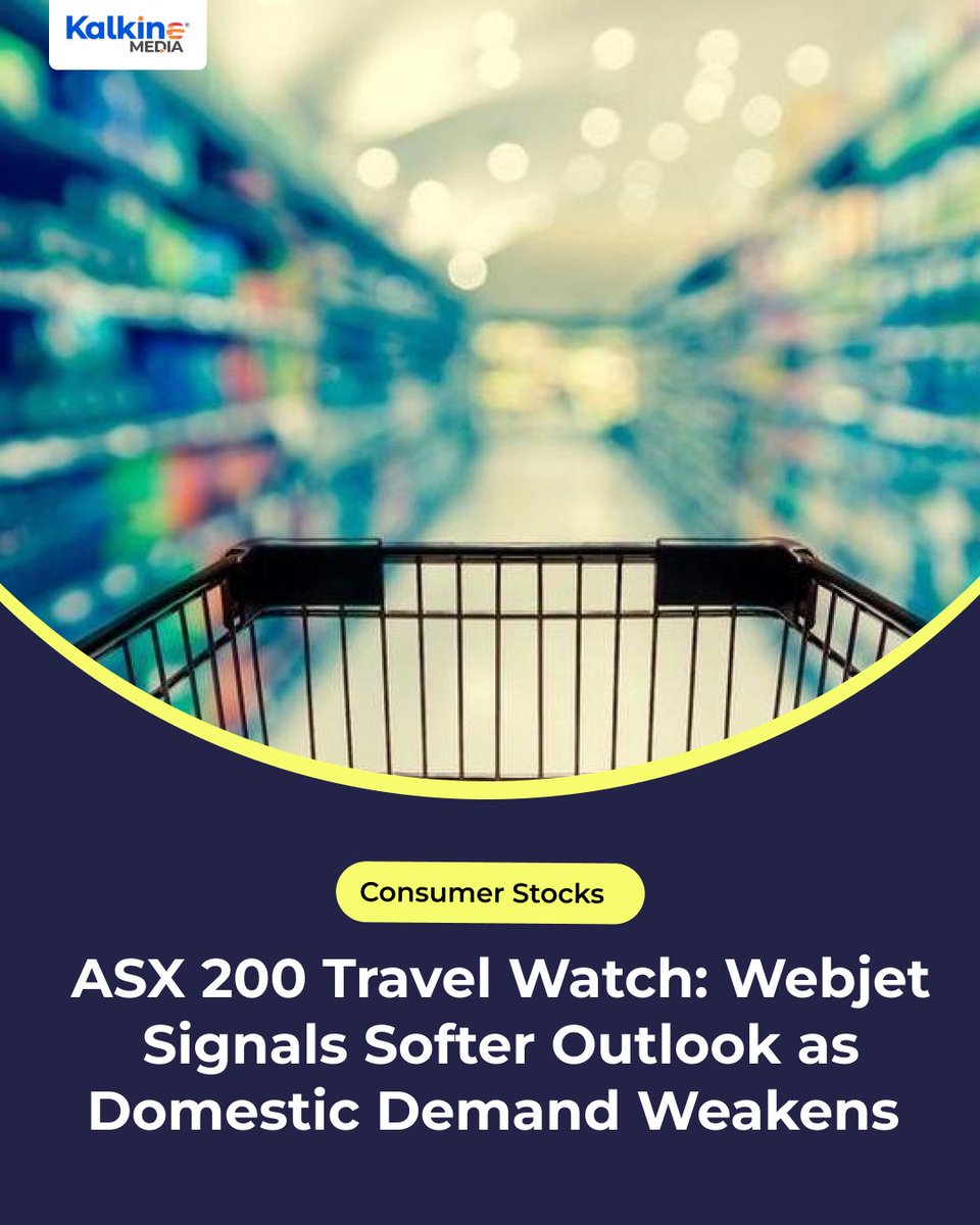 kalkineau's tweet image. Webjet Group Ltd (ASX: WJL) flags a softer outlook as domestic leisure demand weakens and holiday trends shift toward shorter‑haul destinations. 
zurl.co/ljR6u 

#ASX200 #ConsumerTravel #Webjet