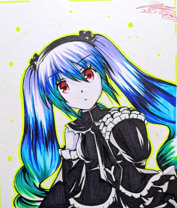 色紙24枚目・∞さん。(初描き) ※多忙につき当面の間は返信が出来ませんのでご了承ください。 すみません!「いいね」だけになります。