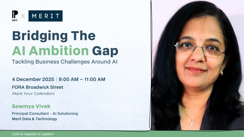 Meritdatatech's tweet image. 73% of AI projects never make it past pilot phase. Why? At the upcoming PPA Breakfast Briefing, Sowmya Vivek, Principal Consultant – #AI Solutioning at Merit, will explore ways to move from isolated #pilots to #enterprise-scale impact. 

ppa.co.uk/events/bridgin…