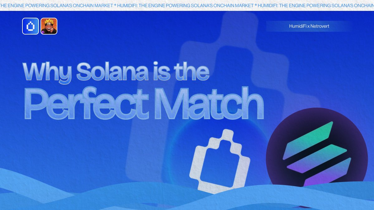 TheCreativeVic's tweet image. gCreative 💛 

I made the designs for this article by Netrovert (@netrovertHQ) about HumidiFi (@humidifi), the Prop AMM powering Solana&apos;s Onchain market. 

in this article, he dives into HumidiFi beyond the surface, uncovering why HumidiFi stands out, why it leads other AMMs, why…