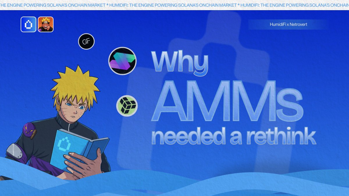 TheCreativeVic's tweet image. gCreative 💛 

I made the designs for this article by Netrovert (@netrovertHQ) about HumidiFi (@humidifi), the Prop AMM powering Solana&apos;s Onchain market. 

in this article, he dives into HumidiFi beyond the surface, uncovering why HumidiFi stands out, why it leads other AMMs, why…