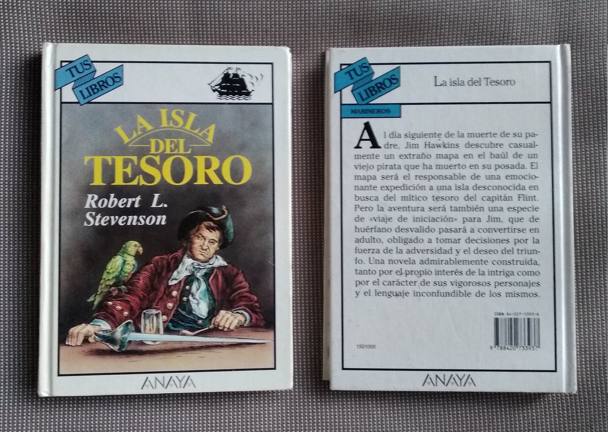 LibrosVintage's tweet image. 🎵🎵“Fifteen men on the dead man’s chest,
Yo, ho, ho, and a bottle of rum!”🎵🎵

El 13 de noviembre de 1850 nacía Robert Louis Stevenson, autor de &apos;La isla del Tesoro&apos;.

#TusLibros n° 5
Ediciones Generales Anaya, octubre 1998.
19ª edición, nuevamente ilustrada y traducida.