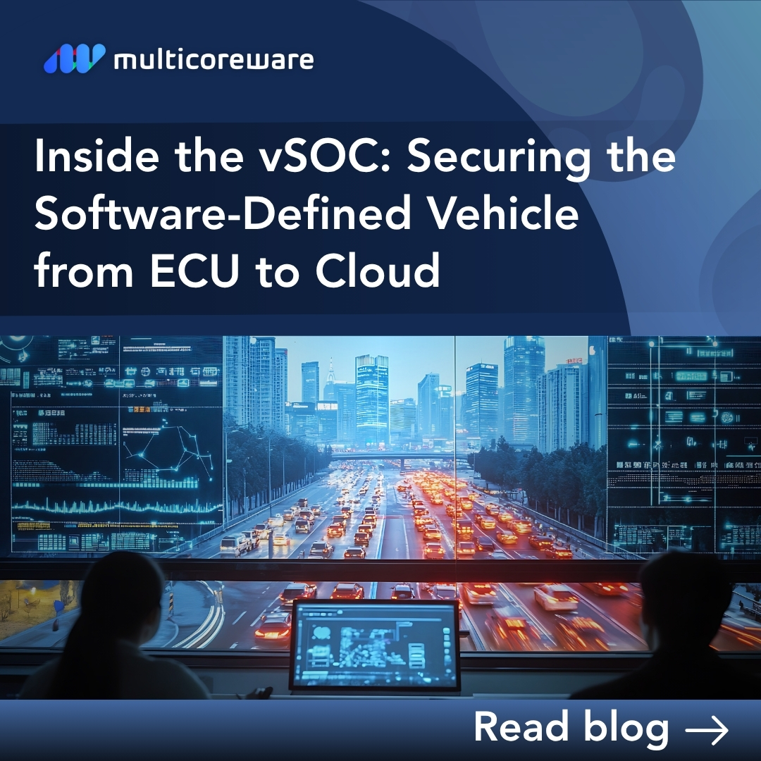 MulticoreWare's tweet image. Cyberattacks on connected vehicles surged, exposing new risks across ECUs, telematics, and cloud systems. 

Read how vSOCs are strengthening automotive cybersecurity: lnkd.in/gf4fx2zA

#vSOC #Cybersecurity #Automotive #Softwaredefinedvehicle #ECU #Cloud #MulticoreWare