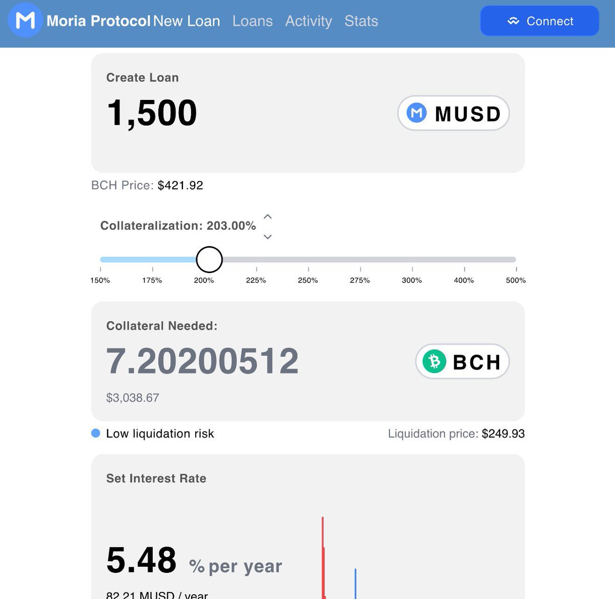 MoriaMoney's tweet image. Earn Bitcoin Cash (self-custodial) with Moria + @CauldronSwap 🧪🤝🐋

🐋 Use @MoriaMoney to mint $MUSD 
🐋 Make a BCH-MUSD pool on @CauldronSwap
 🐋 Earn LP fee everyday (12.11% APY)

➢ Visit moria.money to learn about Moria Protocol and mint $MUSD