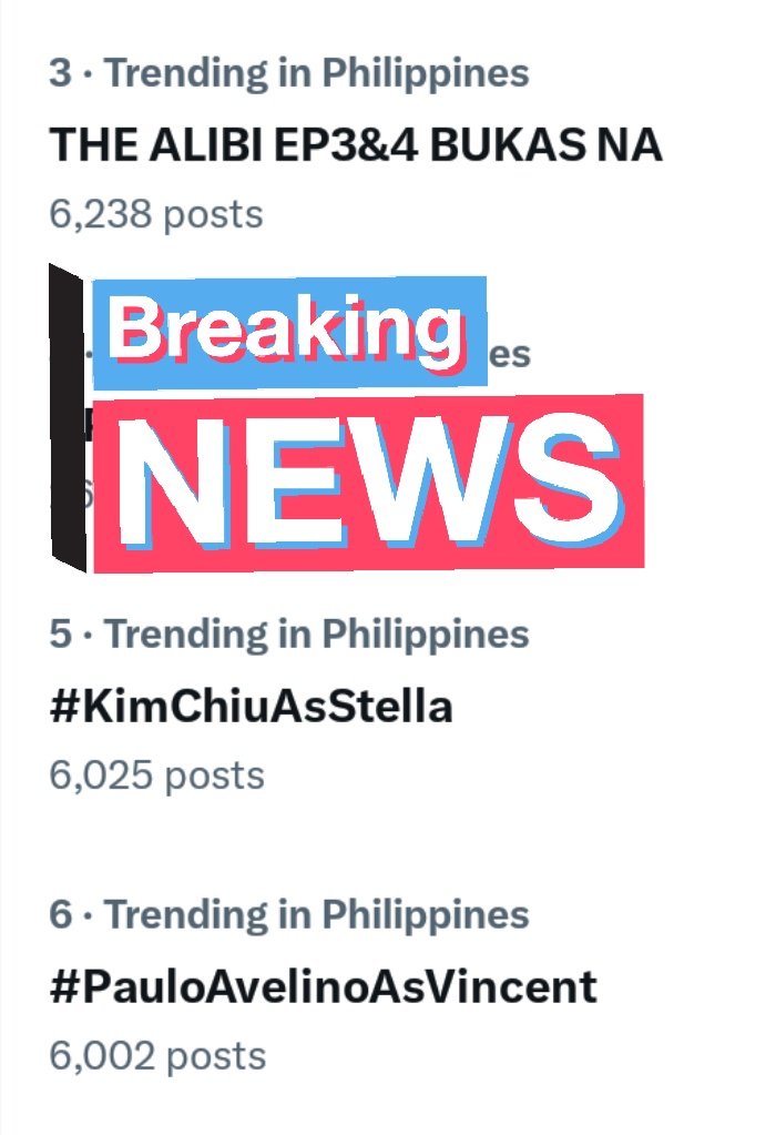 GlobalChiuPau's tweet photo. Prime Video PH Blows Up — Thanks to The Alibi! 🎬✨

Trending na!! 
THE ALIBI EP3&amp;4 BUKAS NA

#TheAlibiOnPrime 
#KimChiuAsStella
#PauloAvelinoAsVincent 
#TheAlibi #KimPau https://t.co/YyIhoLnyFK