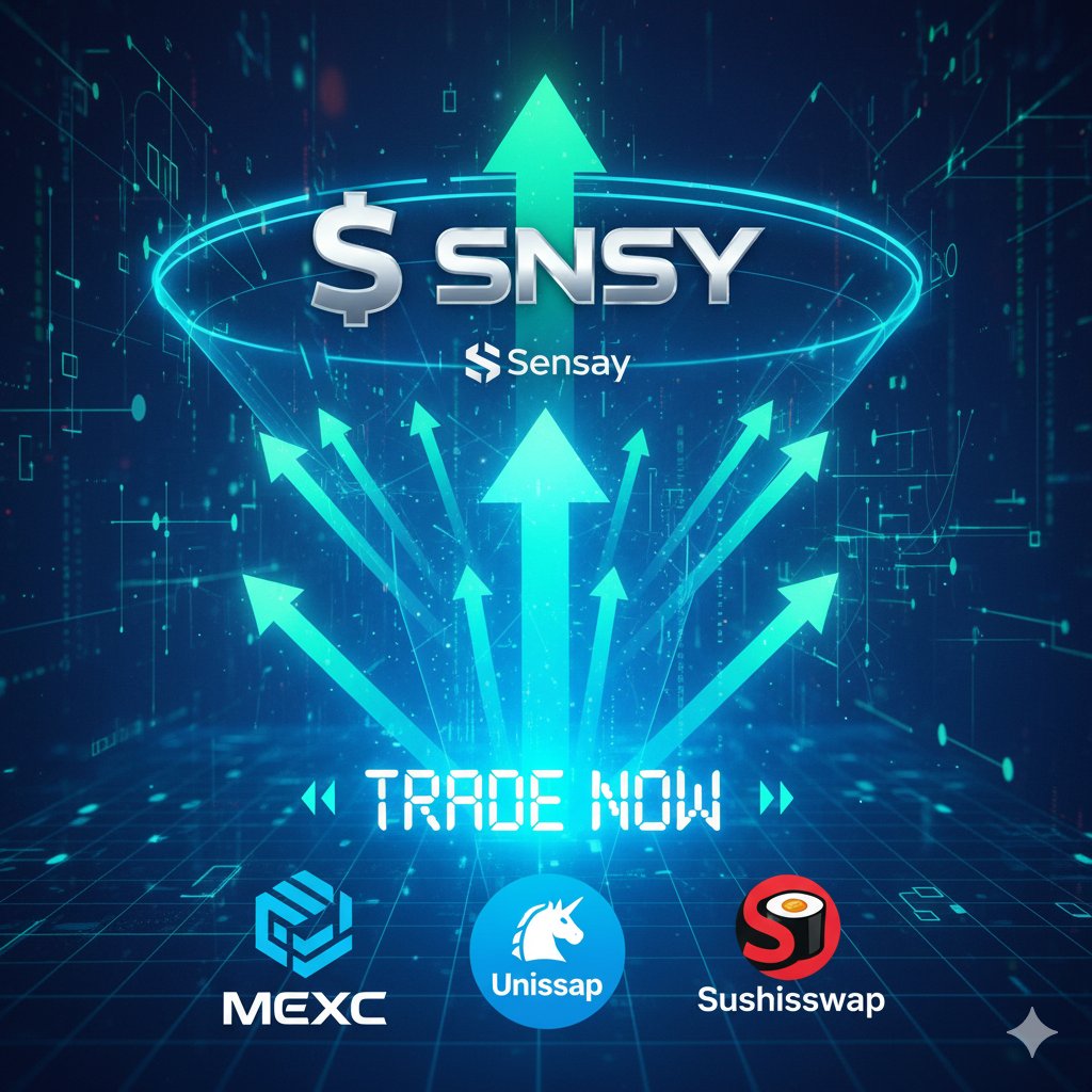 AlphaArchitekt's tweet photo. The Final CTAThe token fueling the Enterprise AI revolution is LIVE.
Own a piece of the future being built for the S&P 500.
$SNSY is available on:
MEXC
Uniswap
Sushiswap
Follow @AskSensay! 💥 #SNSY #Crypto https://t.co/PsHU14wHwE