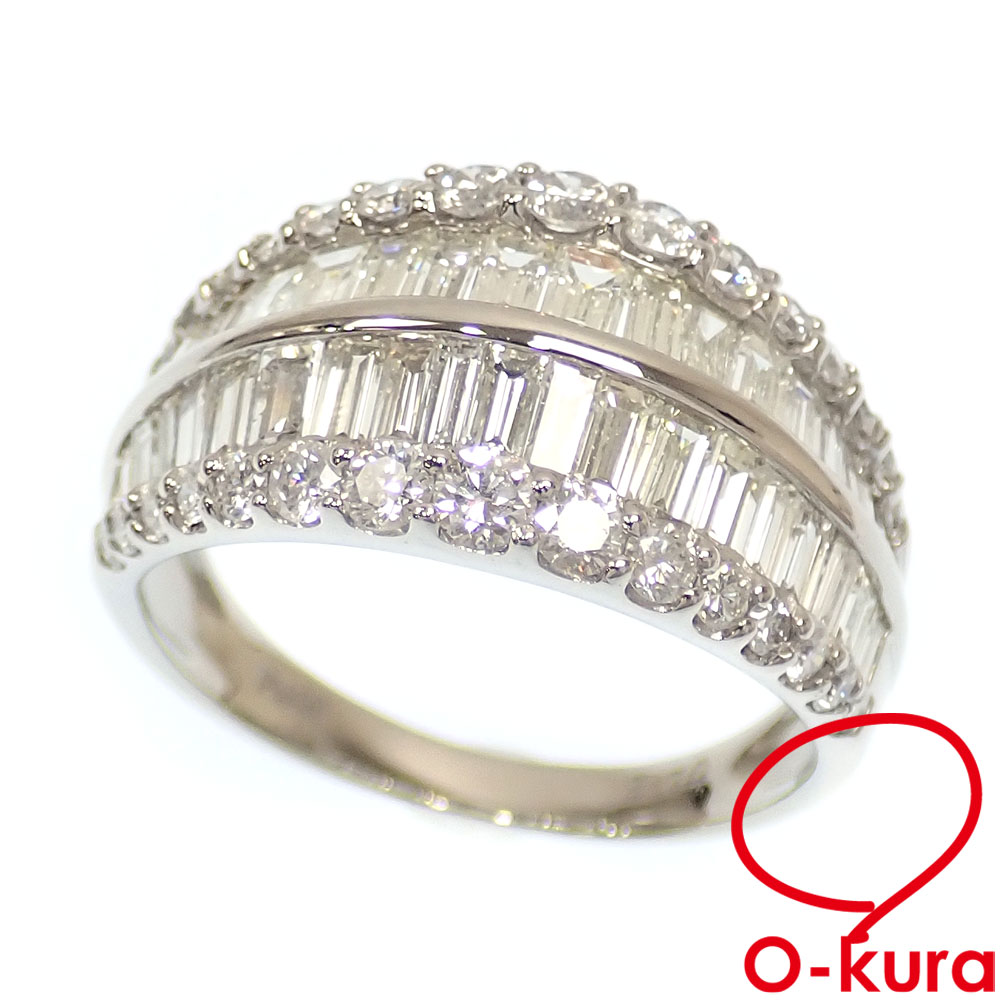✨販売中✨ Pt900 ダイヤモンド リング 14号 ダイヤモンド2.00ct O