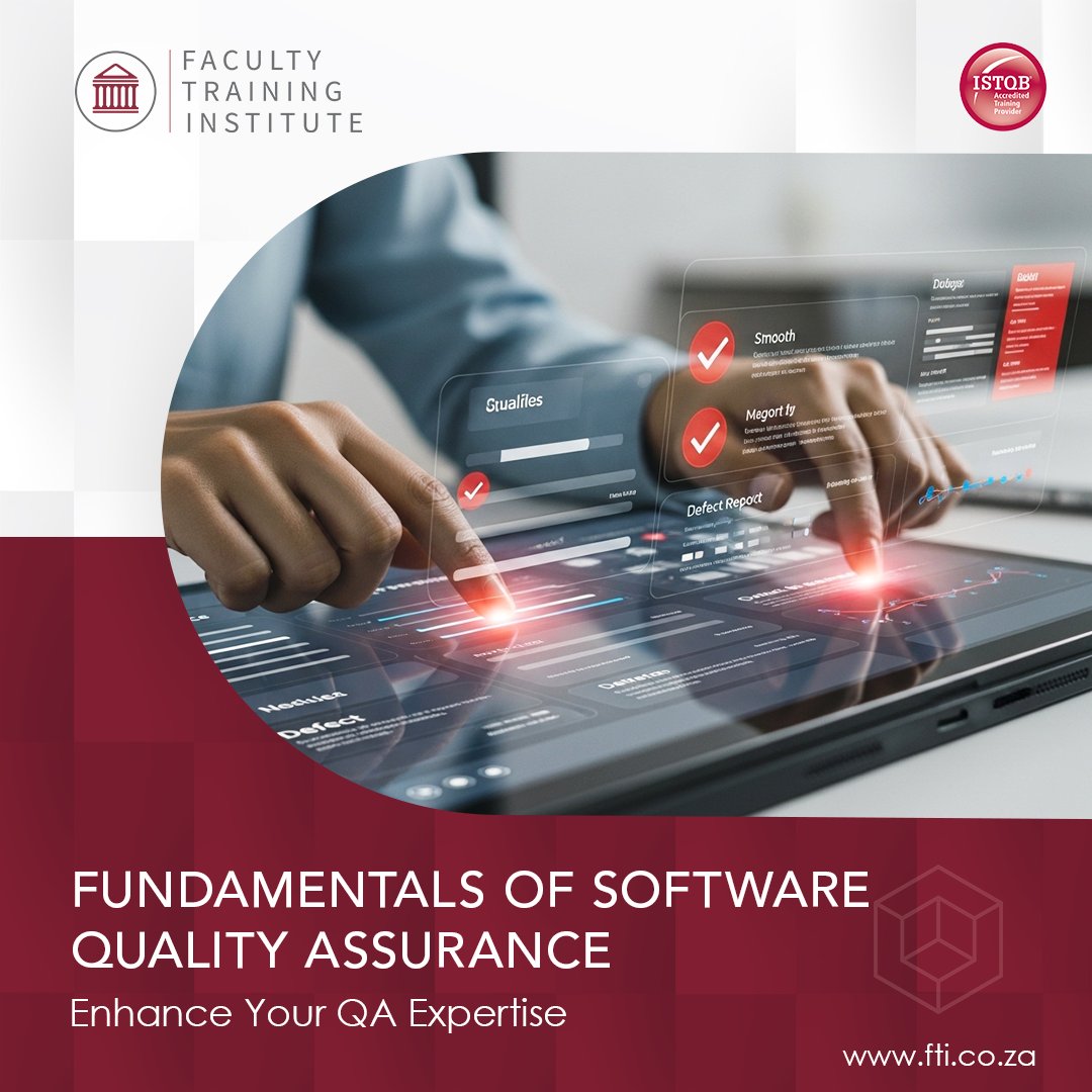 facultytraining's tweet image. 💻 Deliver high-quality software with confidence! ✅ Learn testing techniques, tools &amp;amp; processes to meet business needs 📊. Perfect for IT &amp;amp; QA pros wanting efficiency &amp;amp; impact. 🚀 Enrol today!
🔗 hubs.li/Q03R-F1-0
#FundamentalsOfQA #SoftwareTesting #QAProfessionals #FTISA