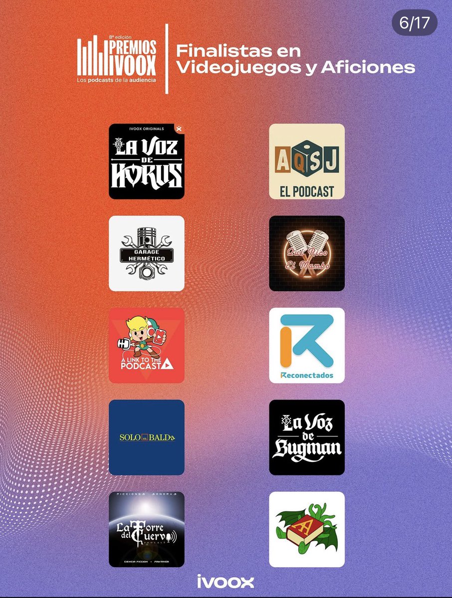 El podcast de AQSJ es finalista en su categoría de los premios <a href="/ivoox/">iVoox</a> y además acompañados de programazos hermanos como <a href="/ArchivosArkham/">𝙻𝚘𝚜 𝙰𝚛𝚌𝚑𝚒𝚟𝚘𝚜 𝚍𝚎 𝙰𝚛𝚔𝚑𝚊𝚖</a> y <a href="/soloenbalda/">Solo en Balda</a> ¿Qué mas se puede pedir? 
Muchísimas gracias a todos y todas por vuestro apoyo y por estar al otro lado. 🖤