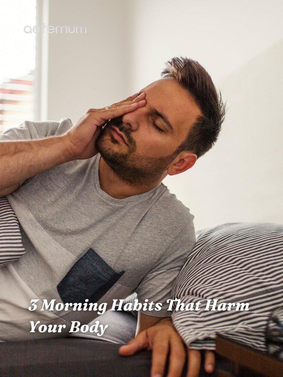 aeternumcompany's tweet image. ☀️ 3 morning habits to avoid: Don’t check your phone first, skip breakfast, or drink coffee on an empty stomach 🚨 Start mindful routines instead. ✨ Follow us &amp;amp; visit our site! #MorningHabits #BiohackingHealth
