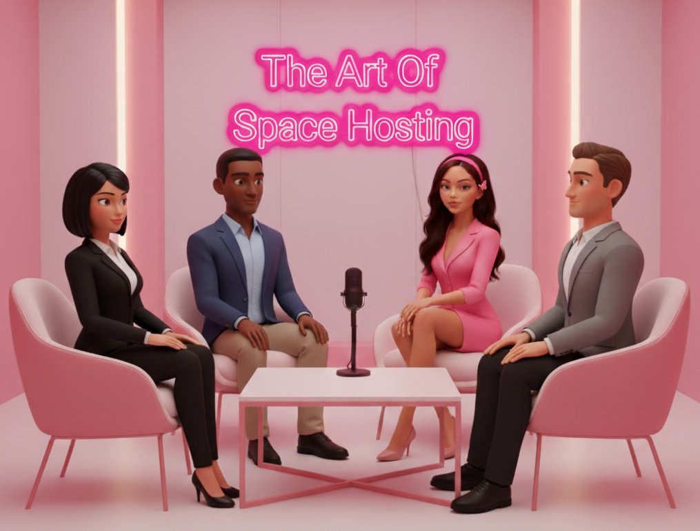 Fan_Tasy0's tweet image. Anyone can start a space.
But hosting one?
That’s a different game.

A good space host creates energy, flow, and connection.

Will be spilling some basics of space hosting, so before we dig in;

Like, comment, retweet, bookmark, and tag your space host friends!

A short🧵