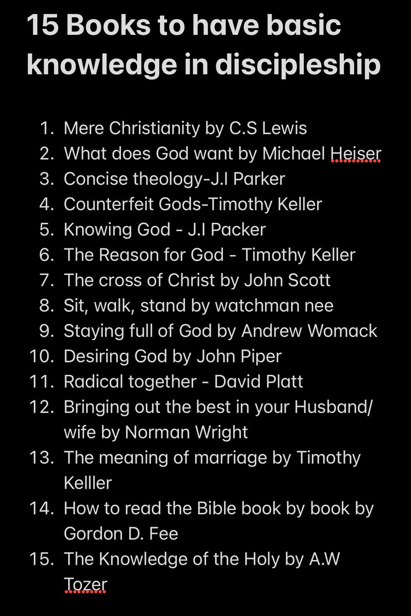 15 Books to have basic knowledge in discipleship