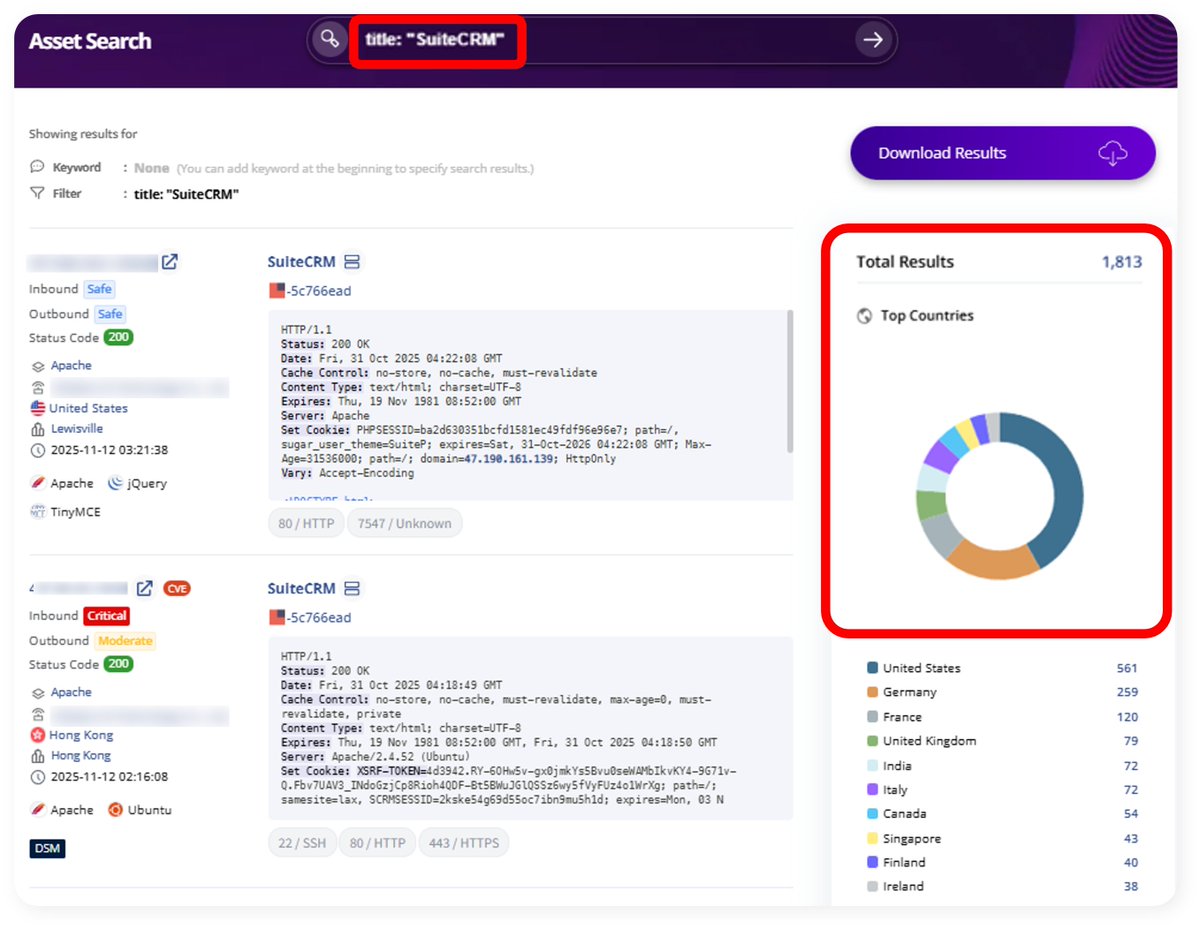 ☑️ Multiple SuiteCRM Vulnerabilities Exposed — CVSS 6.5 to 8.8 HIGH Severity ​

🎯 Affected Vulnerabilities​
CVE-2025-64492 (CVSS 8.8): Time-based Blind SQL Injection​
CVE-2025-64493 (CVSS 6.5): Blind SQL Injection via GraphQL API​
These flaws give attackers a direct path to