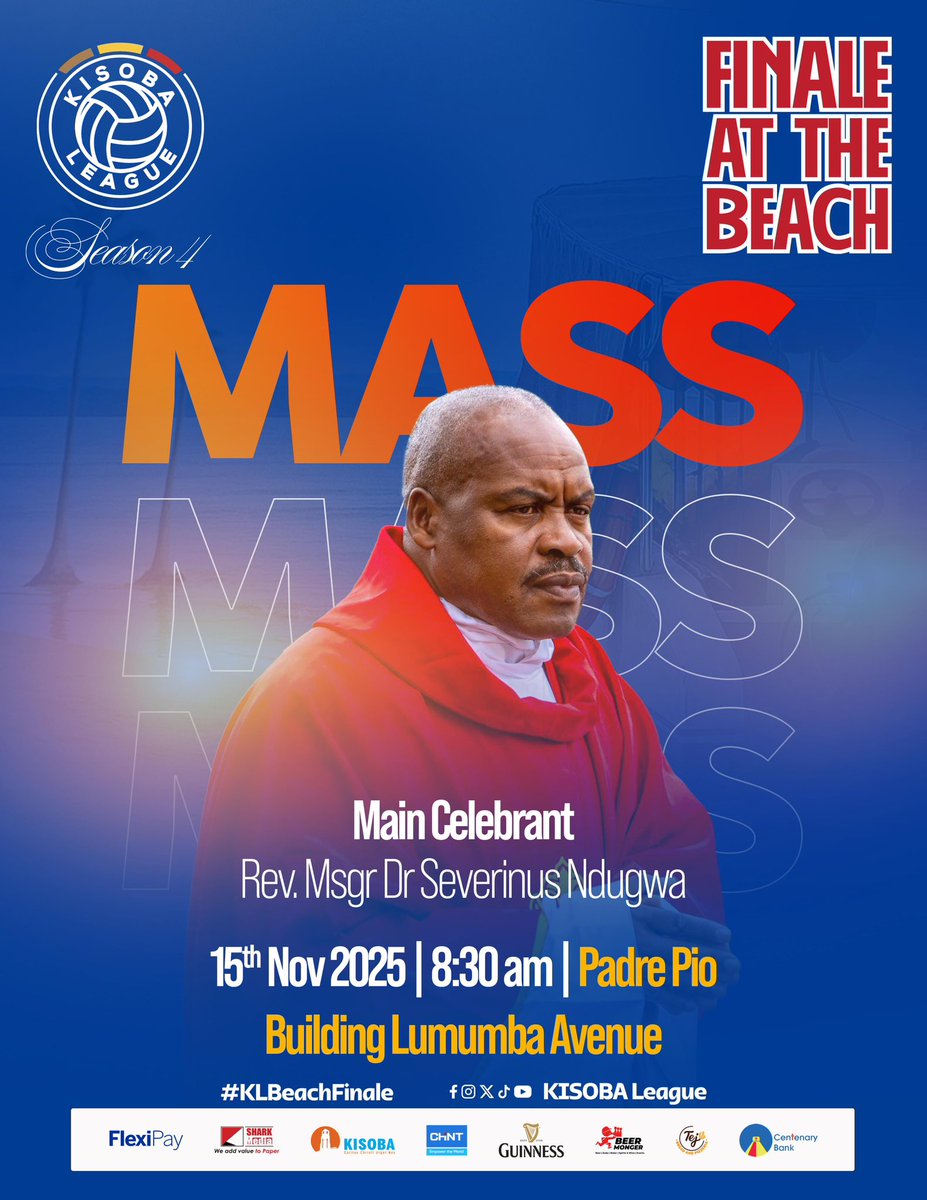 Join us for the celebration of Holy Mass at Padre Pio Building at 8:30am as we kick off the grand finale 

Celebrated by the Very Rev.Msgr Dr Severinus Ndugwa