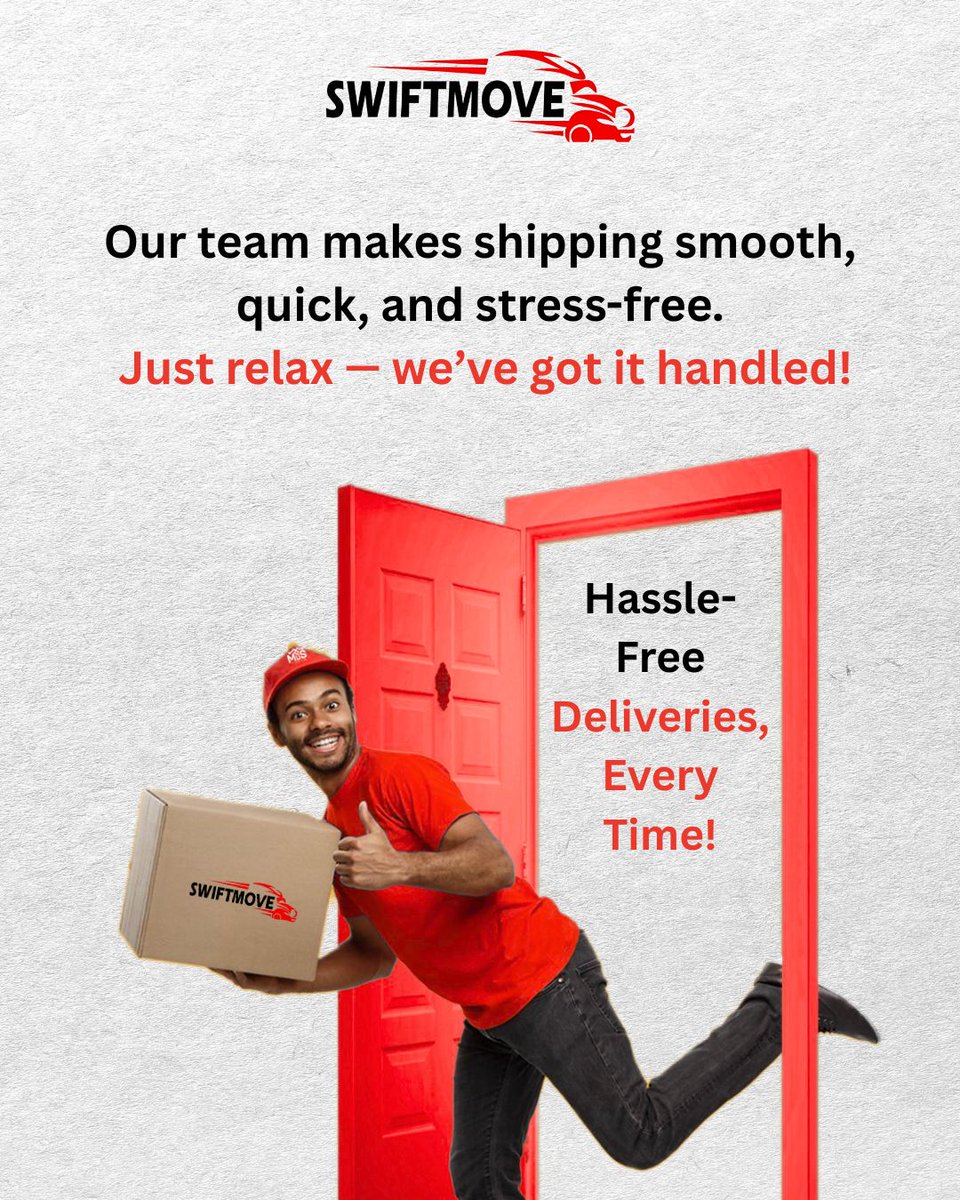 Swiftmove_'s tweet image. No delays. No worries. Just reliable, on-time deliveries — every single time!
Because with Swiftmove, your peace of mind travels with every shipment. 💪

Let us handle the logistics while you sit back and relax — we’ve got it covered! 🙌

#Swiftmove #SwiftmoveTransport