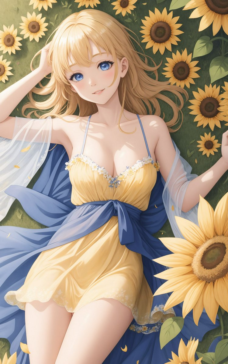 AIAnimeVibes's tweet image. Just me and the sunflowers today  🌞
.
#aianimeart #otakuart #animegirledit #waifuedit #animekawaii #mangaart #animefans #animeart #aiart
