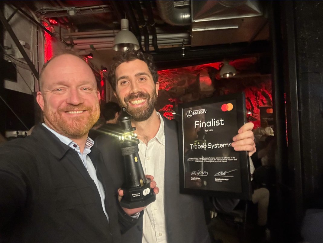 Big news! 🎉

<a href="/TracedSystems/">Traced Systems</a> was selected as one of the winning companies at the <a href="/MCxLighthouse/">MCLighthouse</a> event last night!

Massive congrats to <a href="/JohanWToll/">Johan Toll</a> and Francesco for securing our spot; now we’re heading to <a href="/SlushHQ/">Slush</a>. 🇫🇮

Digital Product Passports go far beyond compliance.
They make