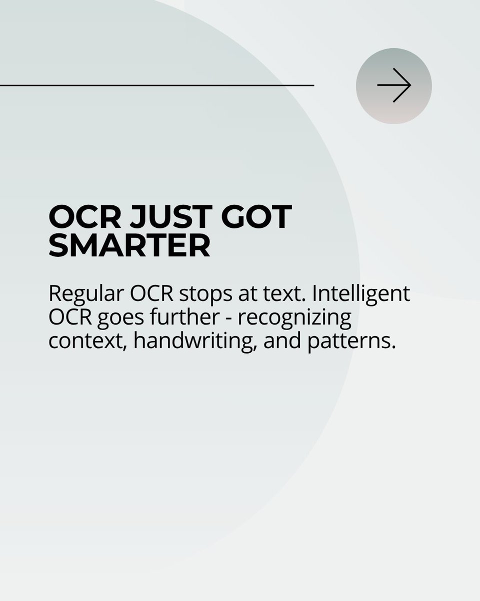 deepknitai's tweet image. DeepKnit AI’s Intelligent OCR goes beyond automation - it reads like a human and understands context to classify and categorize data with precision.

Work smarter. Stay focused. Explore Intelligent OCR.

#IntelligentOCR #DocumentAutomation #AIDataExtraction #SmartProcessing