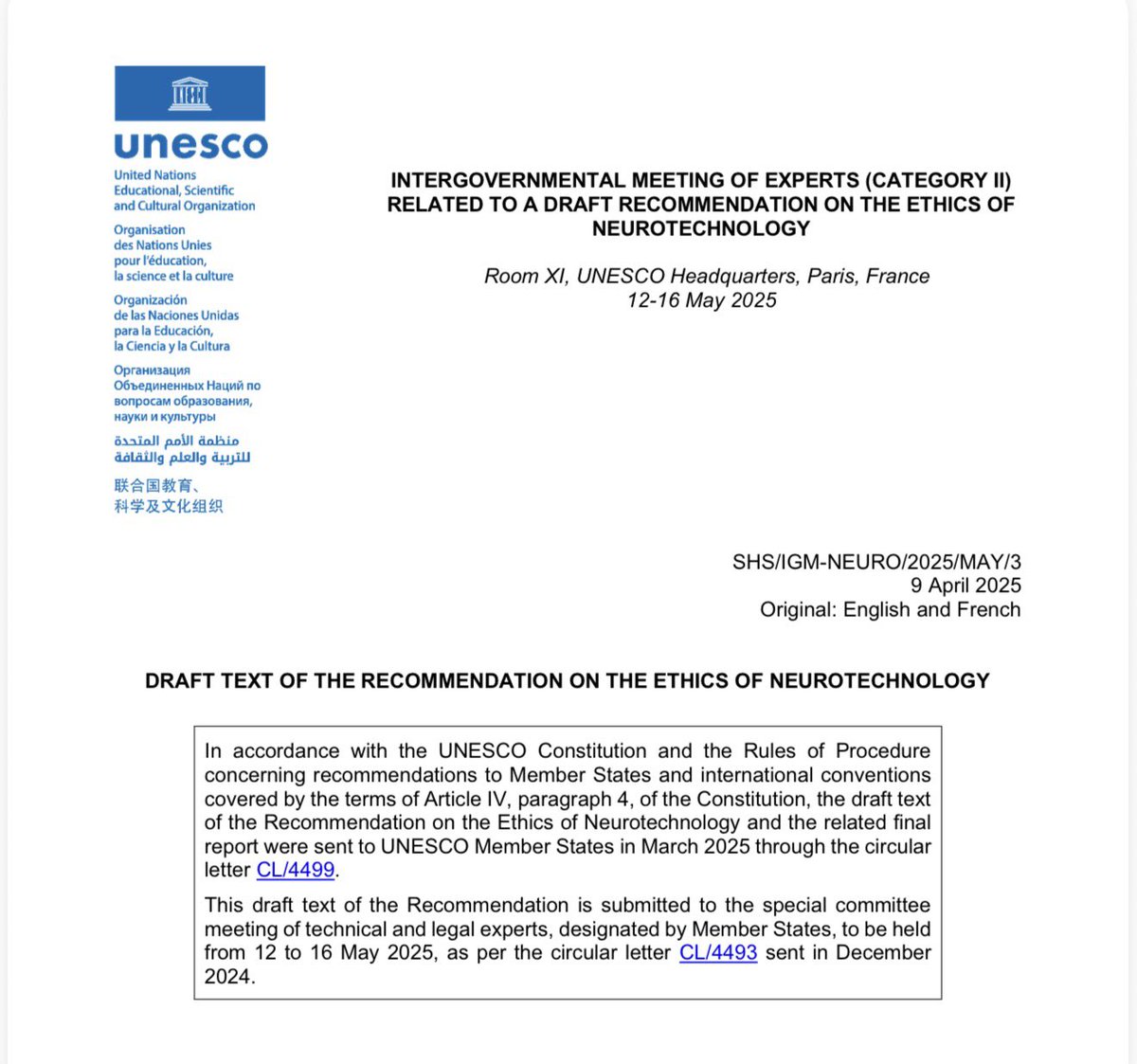 JoseMarioMX's tweet image. La UNESCO acaba de poner sobre la mesa el que quizá sea el desafío jurídico más profundo de nuestra época: proteger la libertad de pensamiento frente a tecnologías capaces de medir, inferir o modificar estados mentales. 

El documento reconoce que los datos neutrales y también…