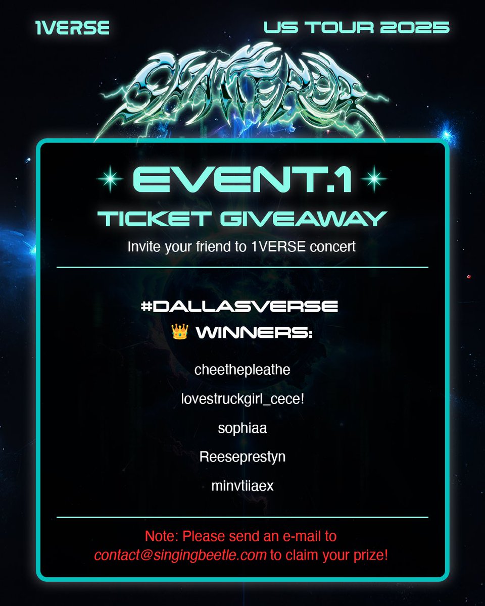 [👑]  Dallas 1VERSE Tour Ticket Giveaway Event Winners Announcement 

Please check the link below:
🔗 1verse.bstage.in/community/boar…

#SHATTEREDTOUR #1VERSEUSTOUR2025