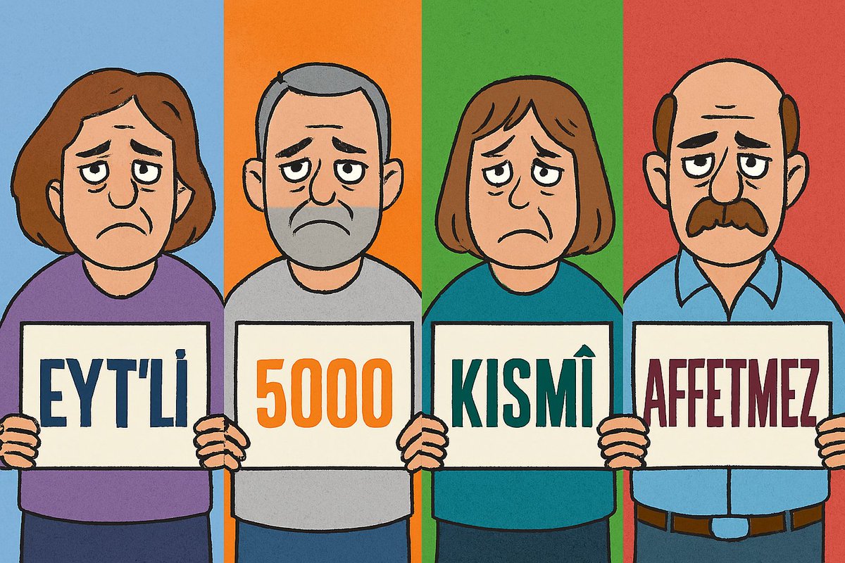 99 öncesi ne ise o söylemlerine rağmen yasayı eksik çıkarıp insanları ikinci kez mağdur ettiniz.

5000 Prim ve Kısmi Emeklilik mağdurları affetmeyecek..

#EYTli5000KısmiAffetmez
#EmekliyizAffetmeyiz
<a href="/RTErdogan/">Recep Tayyip Erdoğan</a>
<a href="/isikhanvedat/">Prof. Dr. Vedat Işıkhan</a>
