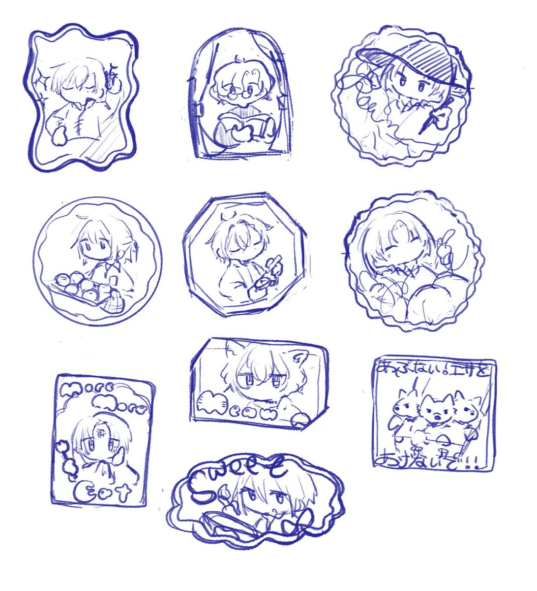 なんかこういうフレークシール欲しくて描いてる