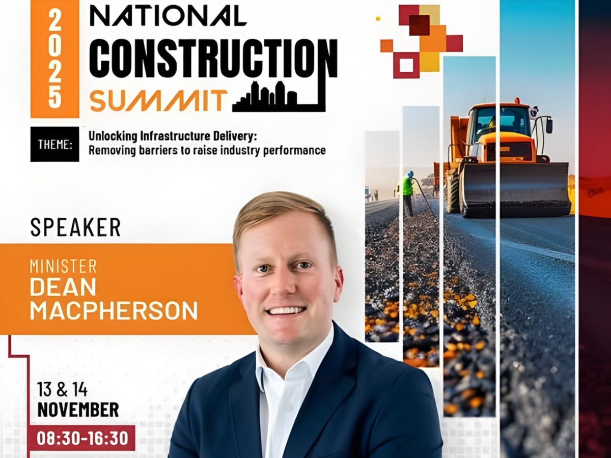 🏗️ The National Construction Summit 2025 kicks off today &amp; tomorrow at Birchwood Hotel!

Speakers include:
🇿🇦 Dean Macpherson – Minister of Public Works
🇿🇦 Sihle Zikalala – Deputy Minister
🇿🇦 Khulile Nzo – cidb Chair
🇿🇦 Bongani Dladla – cidb CEO.

🔗t.ly/tuQQX