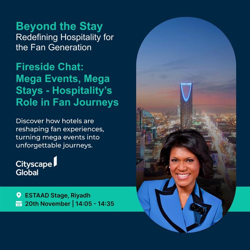 Beyond the Stay – Hospitality for the Fan Generation Hospitality is more than the room — it’s emotion, connection and fan experiences.
 Join me at Cityscape Global as we explore how hotels evolve.
 📍 ESTAAD Stage, Riyadh 
📷 20 Nov | 14:05–14:35 

#CityscapeGlobal #FanExperience