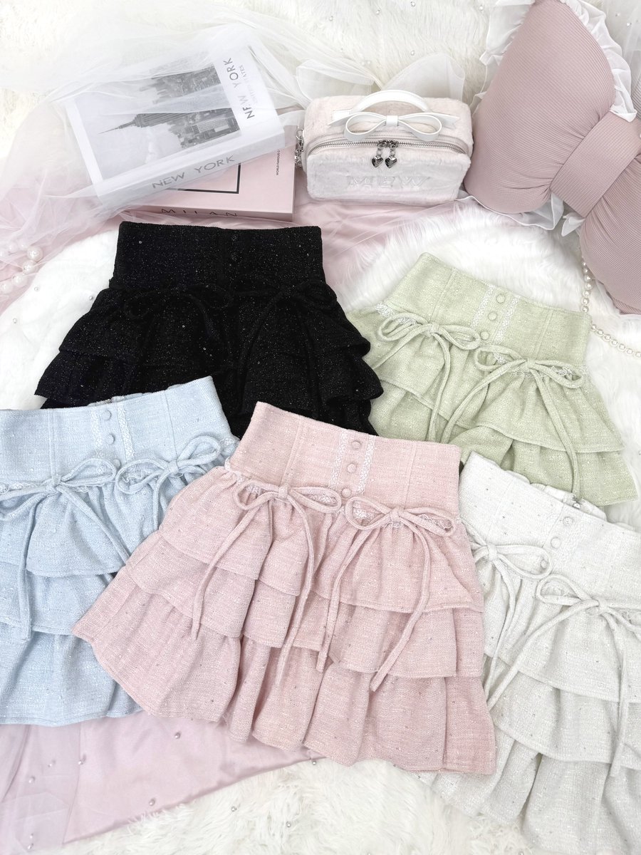 ┈ ♥︎ 𝑵𝒆𝒘 𝑨𝒓𝒓𝒊𝒗𝒂𝒍 ♥︎ ┈ Tweed Tiered Frill Skirt