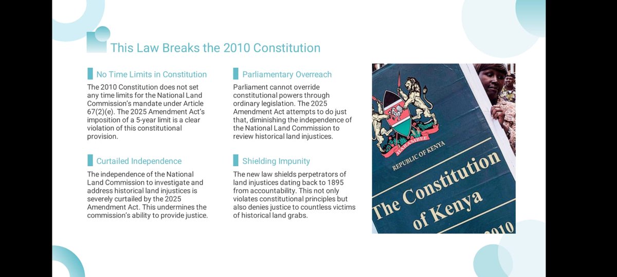 Okiya Omtatah outlines a comprehensive legal strategy to challenge the entire 2025 Land Amendment Act and seeks a declaration that the law is unconstitutional, null and void.

Welcome to the High Court on 28th November 2025.

" If we don't fight for the constitution today, we