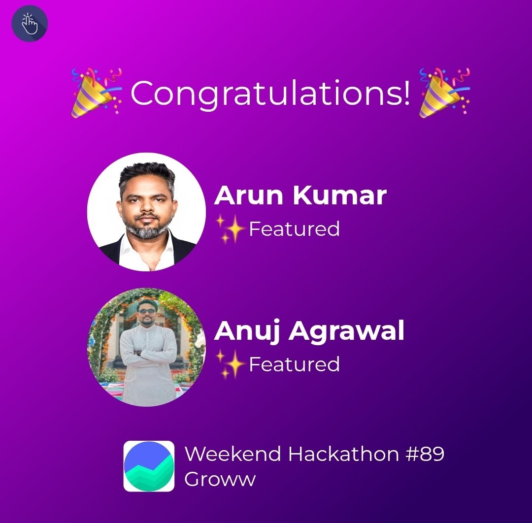 uxhack_co's tweet image. ✨ Featured Designers of Weekend Hackathon #89 on @_groww challenge are:

⭐ Arun Kumar
⭐ Anuj Agrawal

🥳 Congratulations!

👉🏻 Check out the top solutions at: l.uxhack.co/9z6eru

#groww #uxhack #design #hackathon #userexperience #uiredesign