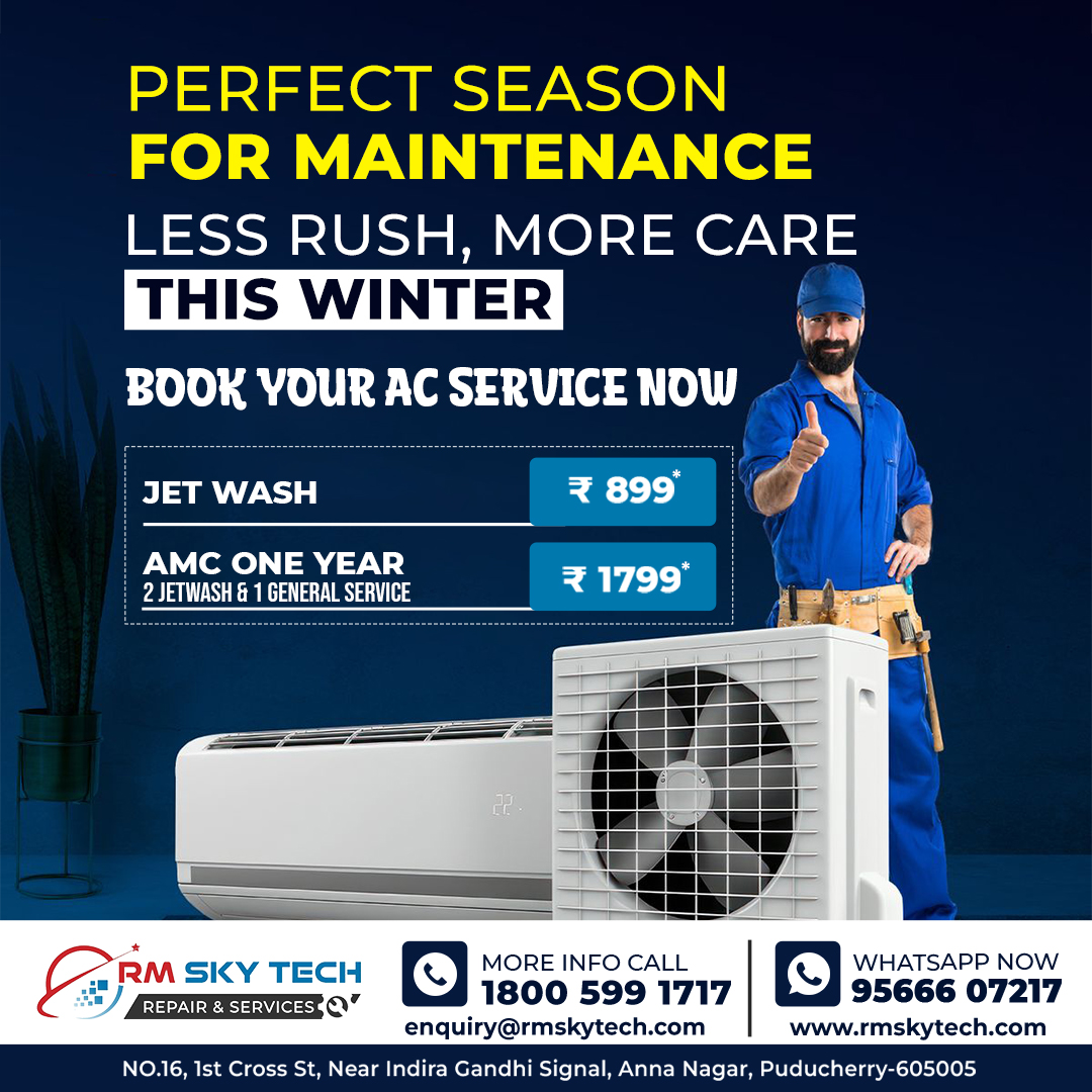rm_repair_serv's tweet image. Want to BEAT THE SUMMER HEAT before it arrives? 🤔 The secret is booking your service during the off-season. Less wait time, more attention to detail, and a breakdown-free summer!

#ACServiceNow #PreventativeMaintenance #ACJetWash #ACAMC #PuducherryBusiness #PondicherryHomes
