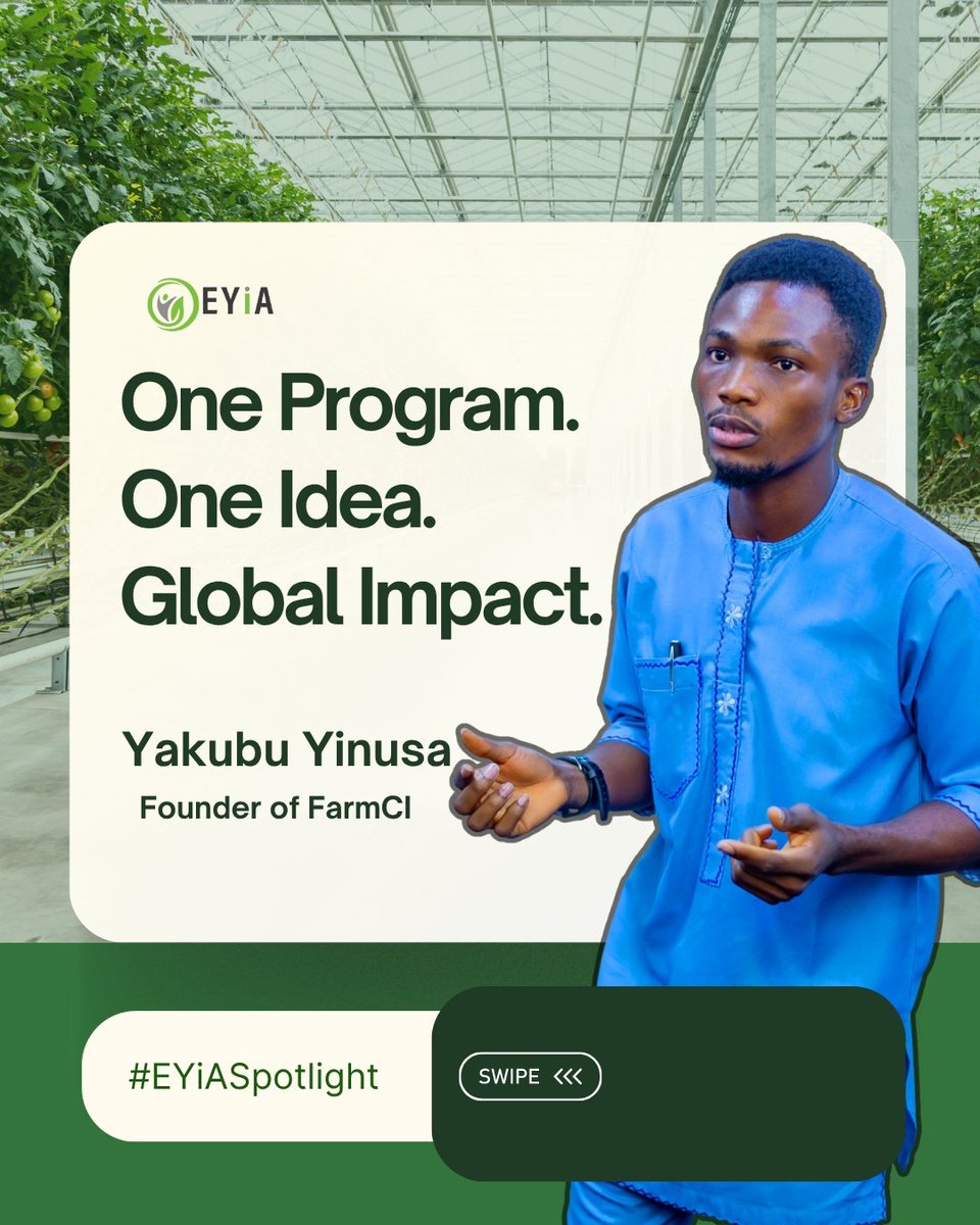 Eyiaofficial's tweet image. At EYiA, we don’t just teach agriculture we help young innovators turn ideas into impact. 

With support from the @MastercardFdn, we’re building a generation of changemakers transforming Africa’s food systems.

#EYiASpotlight #EYiA #mastercardfoundation #Sfarmlab