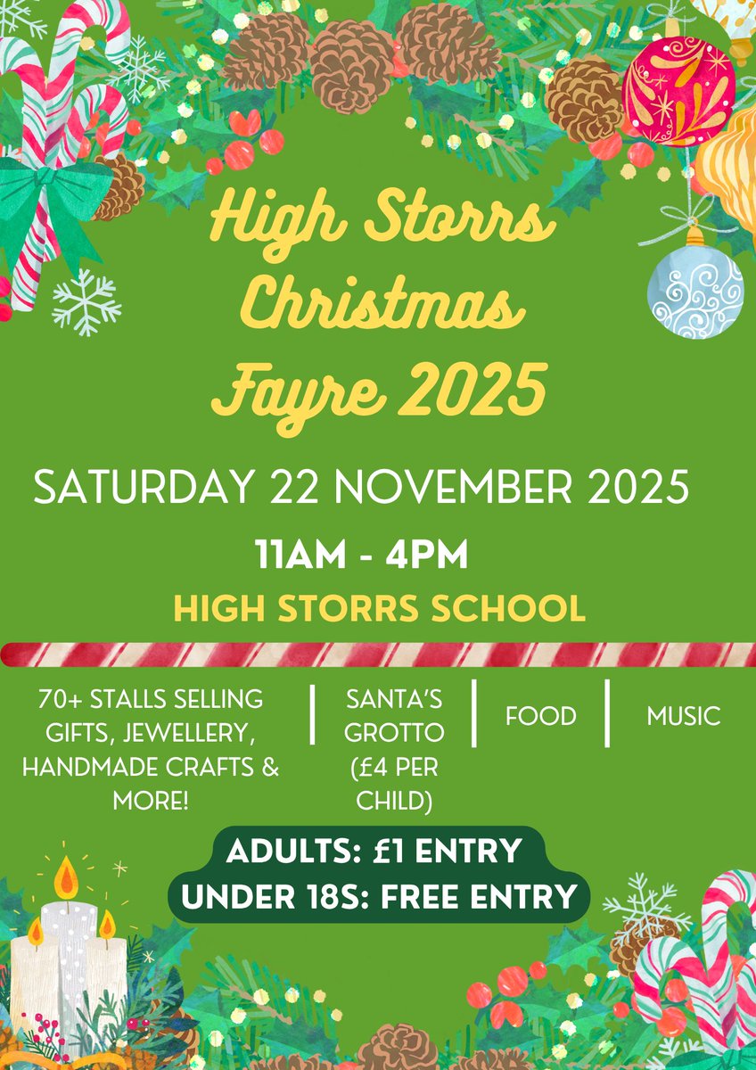 It's beginning to look a lot like Christmas...

If you are in need of beautiful, handmade, and affordable Christmas gifts, then why not join us at our High Storrs Christmas Fayre next week?