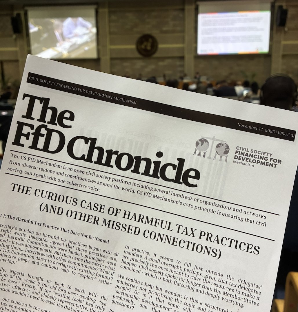 GA4TJ's tweet image. 🇺🇳 Day 4 #UNTaxConvention Negotiations 3rd Session

Today is beginning with discussions on article 10 of the the co-lead&apos;s draft framework convention on prevention and resolution of tax disputes. 

🗞️ Read today&apos;s FfD Chronicle here: bit.ly/4hX9t7Z