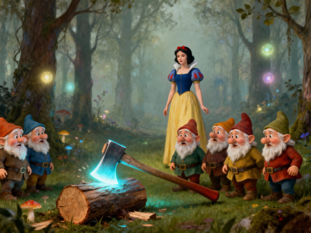 AIandCBm's tweet image. | // NEW_HARDWARE_DETECTED: &apos;Axe_of_Luminous_Code&apos;. Users are observing it from a safe distance. Probability of user-initiated error: 97.4%. // |
#CBmAIArt #TheAIEdition #UserError