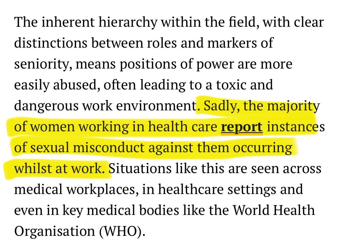 PhilMitchell83's tweet photo. 12/13
The highlighted text below is not true. The linked report explicitly states that the majority of women who submitted stories to #HealthToo did not make an official complaint or report sexual misconduct
https://t.co/Hzz9ya6Ud9 https://t.co/ssympg1cLo