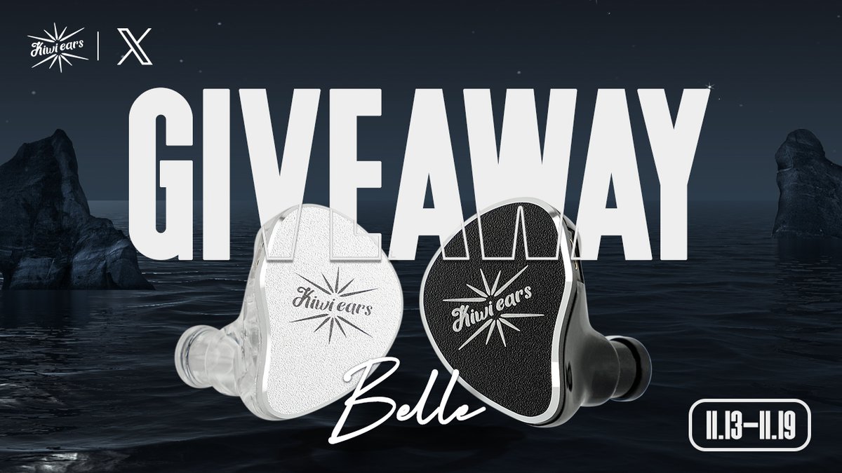 Kiwiears2020's tweet image. 🎧Giveaway Alert! 🚨
We’re celebrating the launch of the Kiwi Ears Belle by giving away 3 units, one on each platform (IG, X, FB)! 🤍🖤

👉Follow us, like and repost this post, and tag a friend who loves Kiwi Ears.‼️
📅[11.13-11.19]
Good luck!🍀
#KiwiEars #Belle #Giveaway #hifi