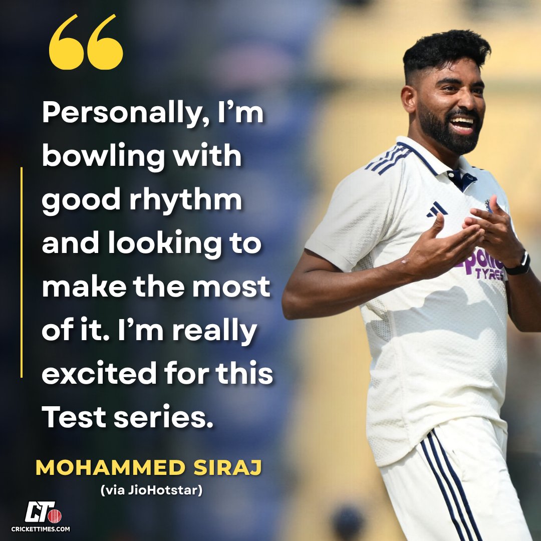 CricketTimesHQ's tweet image. Mohammed Siraj is looking to continue his brilliant form in the #INDvSA series 🌟

#MohammedSiraj #CricketTwitter