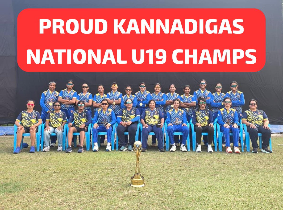 apsprtcbangalor's tweet image. The Karnataka Under-19 Girls Cricket Team emerged as Champions in the tournament held at Kolkata. 
We are proud to share that  Nandhini Chauhan, a student of Army Public School PRTC, Bangalore Class 10, was a part of the winning team. 
#apsprtc 
#Championship