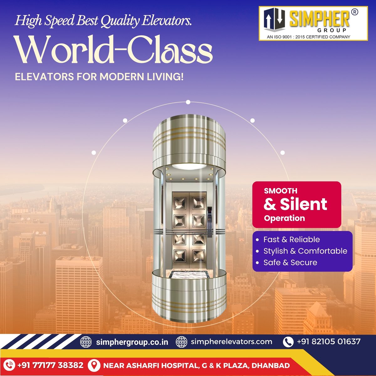 simpherelevator's tweet image. World-Class Elevators for Modern Living! Experience smooth, silent, and stylish rides with Simpher Group — where safety meets sophistication.

📞 +91 77177 38382 | +91 82105 01637
🌐 simphergroup.co.in

#SimpherGroup #ElevatorDesign #ModernElevators #LiftSolutions