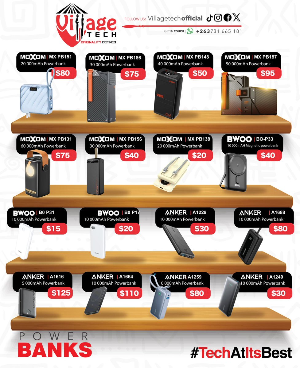 VillageTechOff's tweet image. Life happens. Be prepared. We have power banks for every need and every budget.

#TechAtItsBest