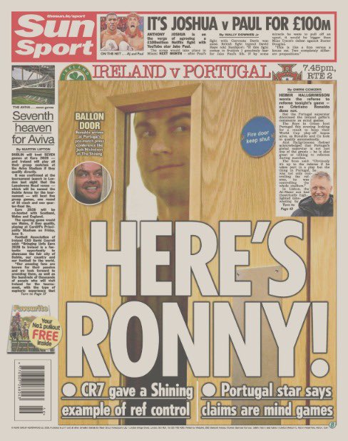 Thursday’s back page