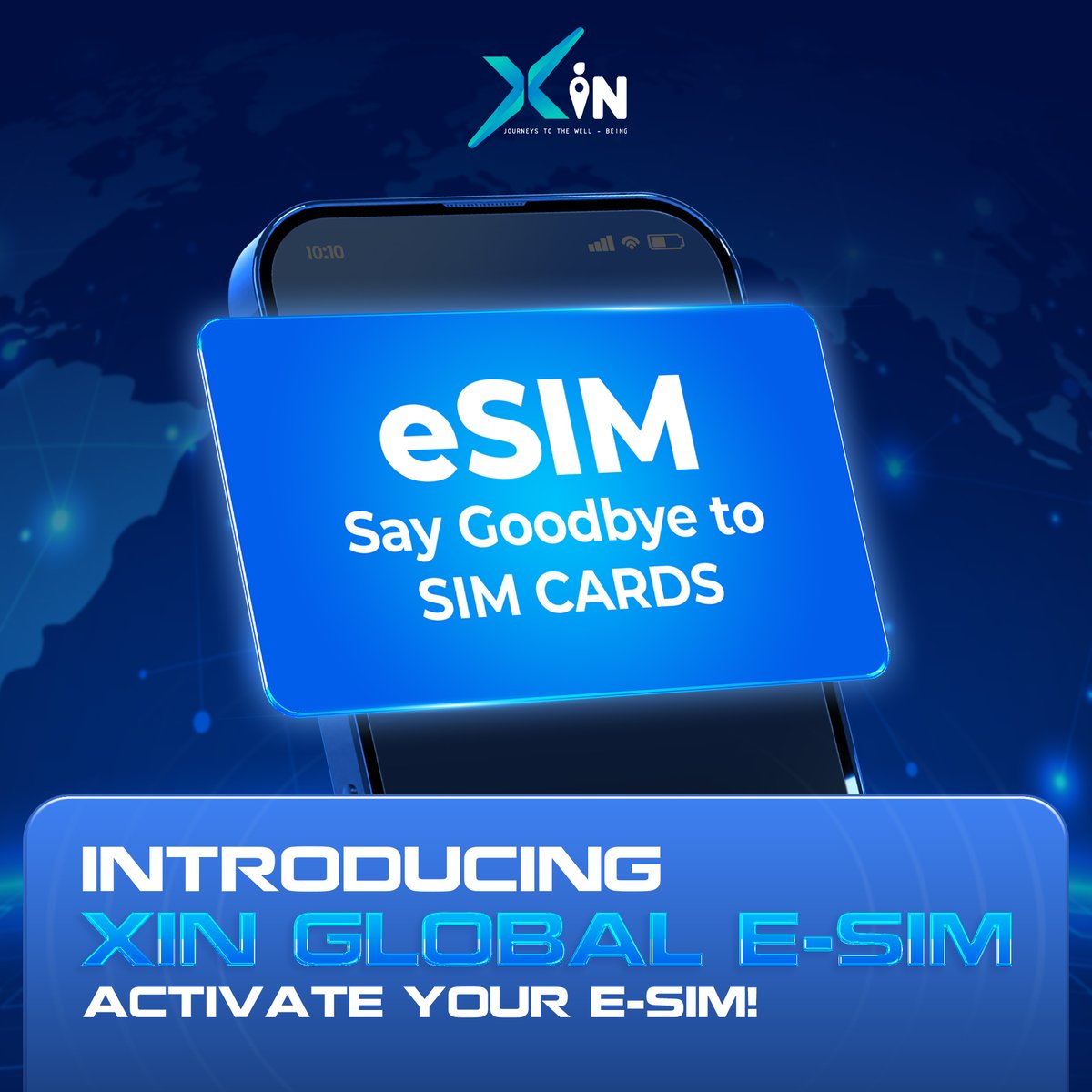 XIN Global E-Sim – the future of travel connectivity. No more physical SIM cards — enjoy instant activation, flexible global roaming, and seamless network switching anywhere in the world. Stay connected effortlessly and experience true digital freedom with XIN.
