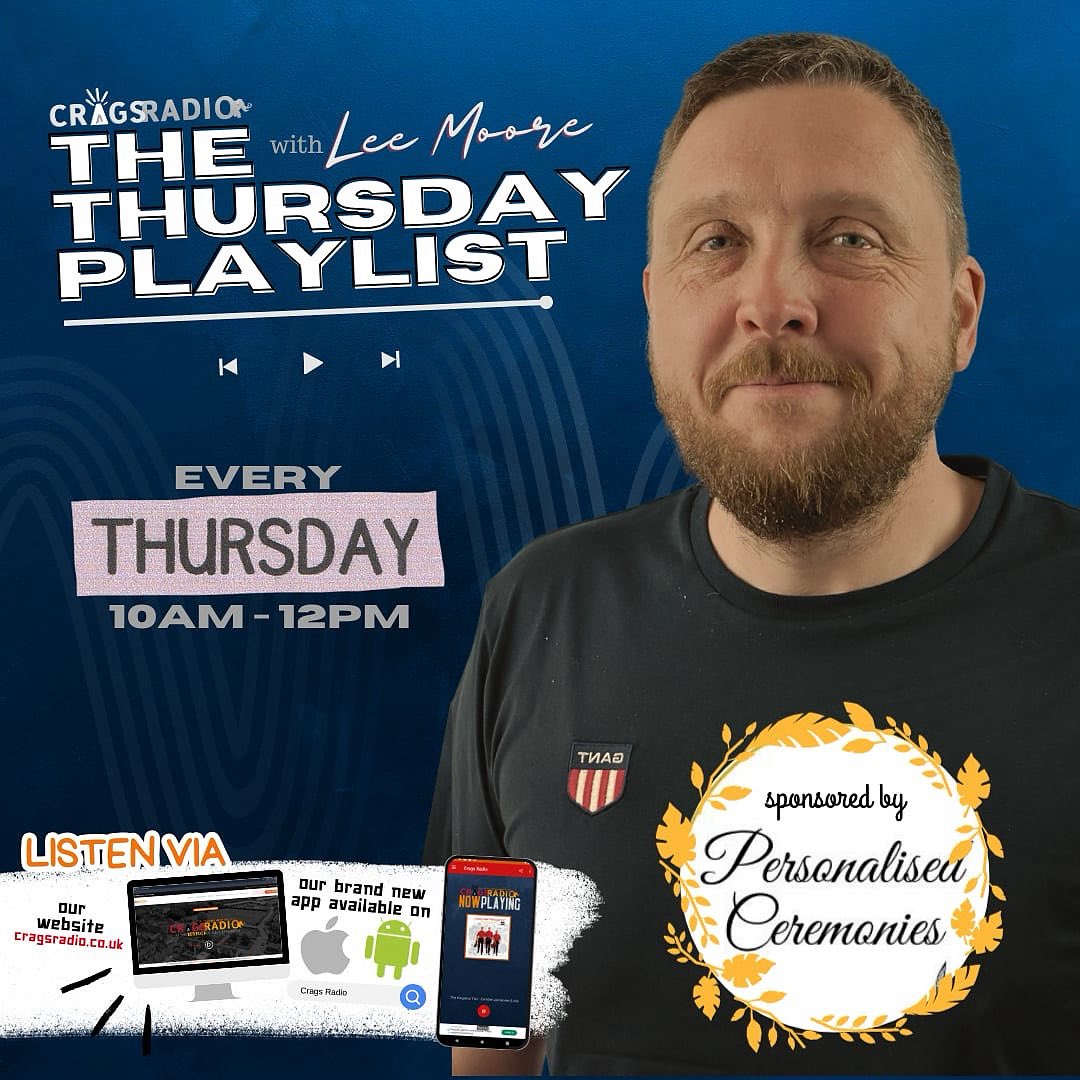 Your weekly music 🎵 fix 10am - 12pm only on <a href="/cragsradio/">Crags Radio</a> 13.11.25

We have an epic new music show today! 

<a href="/MikeStoyanov/">Michael Stoyanov</a> <a href="/castofficial/">Cast</a> <a href="/boxoftrashmusic/">Box Of Trash</a> <a href="/The_Boo_Radleys/">The Boo Radleys</a> <a href="/band_cruz/">CRUZ</a> <a href="/CircaWaves/">CIRCA WAVES</a> <a href="/Alexlowefolk/">hurricane#1</a> <a href="/AndyCroweMusic/">Andy Crowe & The Eisen Family</a> <a href="/foofighters/">Foo Fighters</a> <a href="/band_parade/">Moonlight Parade</a> <a href="/theguestlistmcr/">The Guest List</a>