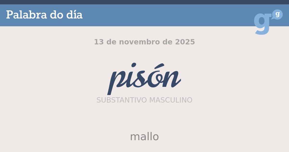 PortalPalabras's tweet image. O #pisón úsase para esmagar os ourizos e obter as castañas. #palabradodía 
- portaldaspalabras.gal/lexico/palabra…